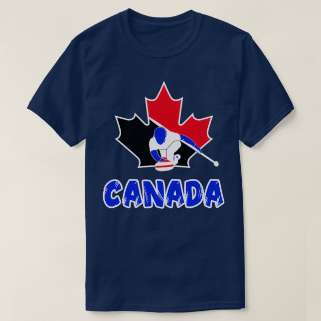 Camiseta Curling Canada para el ventilador de curling canad (Diseño del anverso)