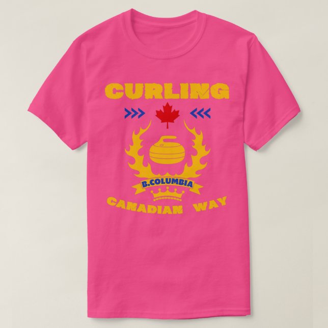 Camiseta Curling Cara canadiense B Columbia (Diseño del anverso)