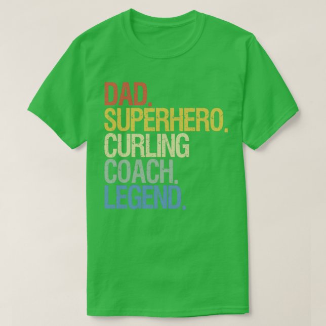 Camiseta Curling coach dad papá (Diseño del anverso)