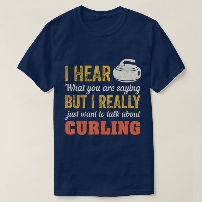 Camiseta Curling Curler Broom Precision Sport Rink Curling  (Diseño del anverso)
