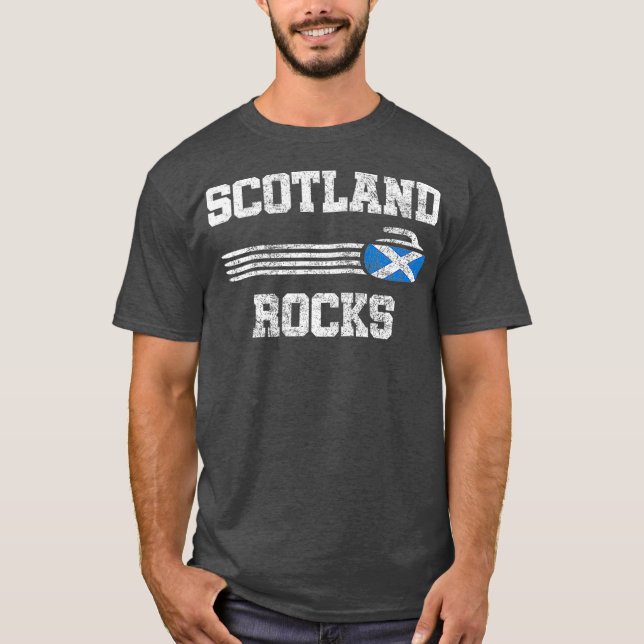 Camiseta Curling de cosecha de rocas de Escocia (Anverso)