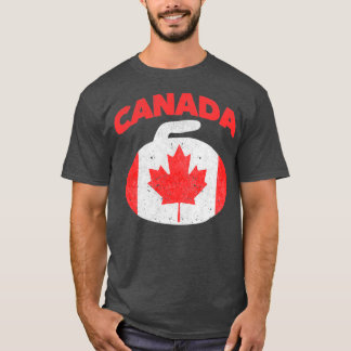 Camiseta Curling de equipo canadiense de hoja de Canadá