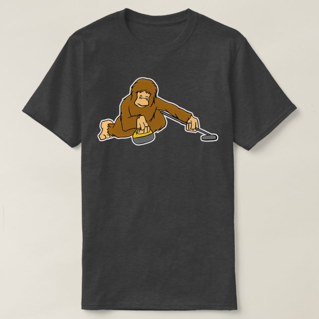 Camiseta Curling de pie grande (Diseño del anverso)