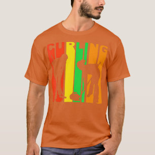 Camiseta Curling de silueta de estilo retro de los años 197