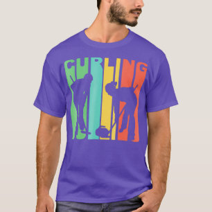 Camiseta Curling de silueta de estilo retro de los años 197