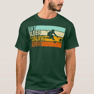 Camiseta Curling de sueño de comestible Retro Curling (4)