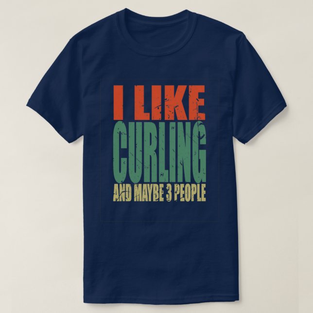 Camiseta Curling diciendo graciosa 7 (Diseño del anverso)