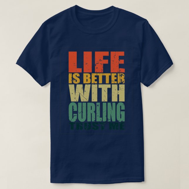 Camiseta Curling diciendo graciosos 6 (Diseño del anverso)