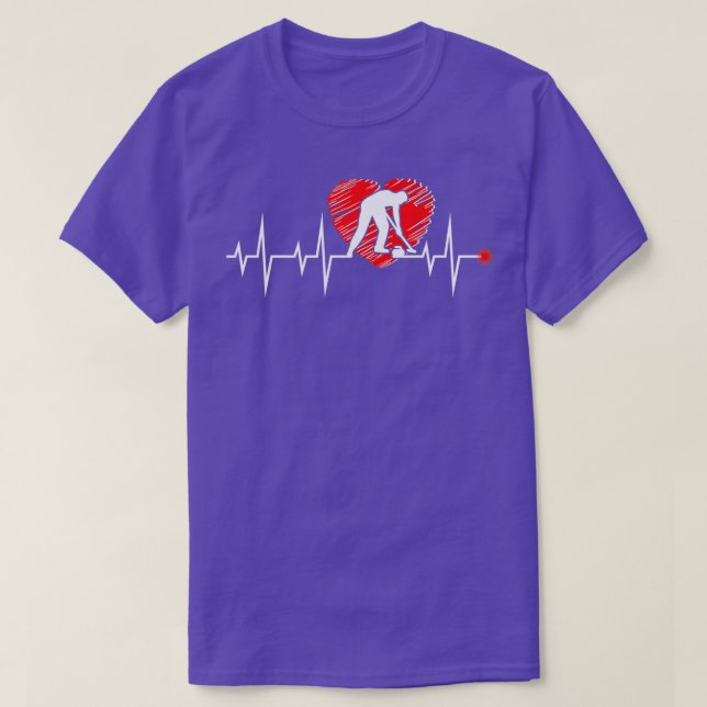 Camiseta Curling es mi latido cardíaco (Diseño del anverso)