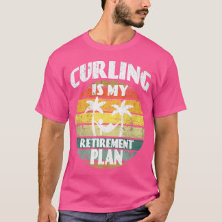Camiseta Curling Es Mi Plan De Jubilación Disparo De Stock