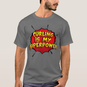 Camiseta Curling es mi regalo de curling de diseño divertid
