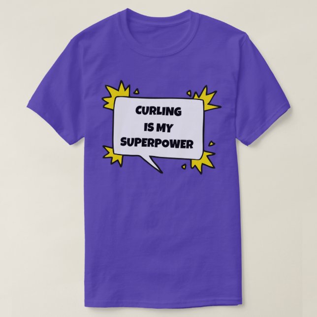 Camiseta Curling es mi superpoder (Diseño del anverso)