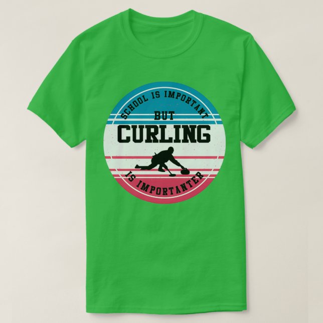 Camiseta Curling Gift Funny Curler Escuela de Deportes de H (Diseño del anverso)