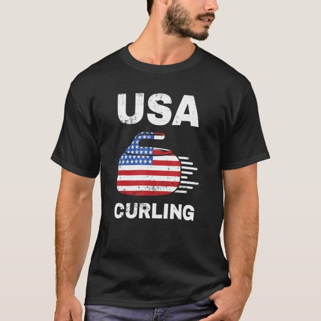 Camiseta Curling Gracioso Para Hombres Mujeres Curando Juga (Anverso)