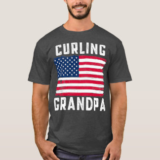 Camiseta Curling Grandpa Bandera Americana 4 de julio