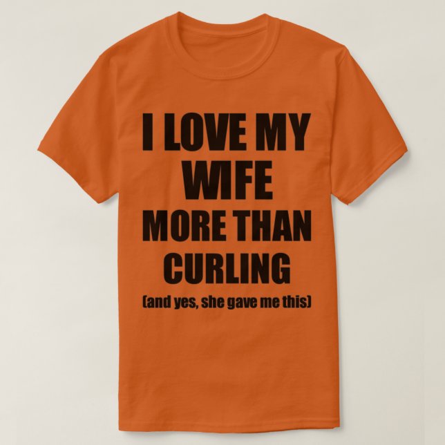 Camiseta Curling Husband Funny Valentine Gift Idea Para Mi  (Diseño del anverso)