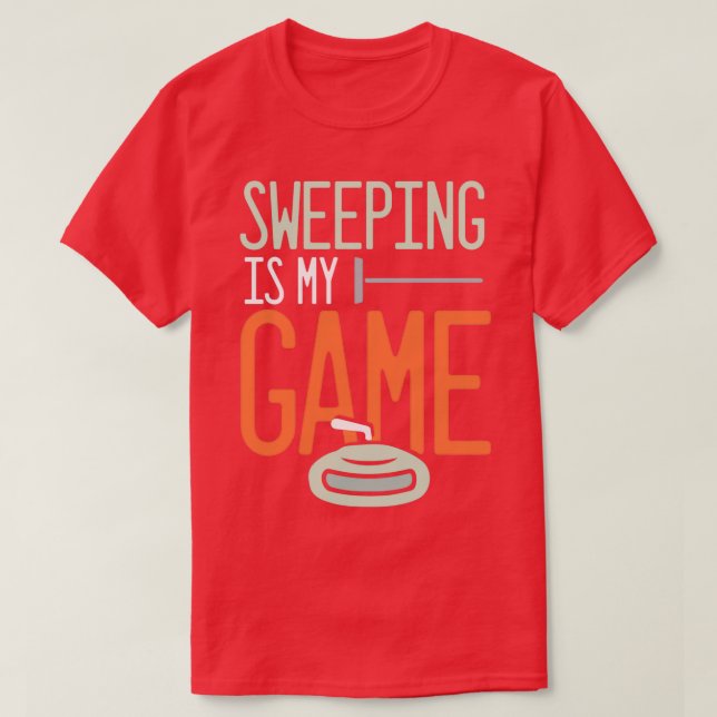 Camiseta Curling Ice Winter Sports Sweeper Sweeping Curler  (Diseño del anverso)
