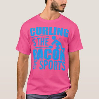 Camiseta Curling Is The Bacon Of Sports Distressed Blue