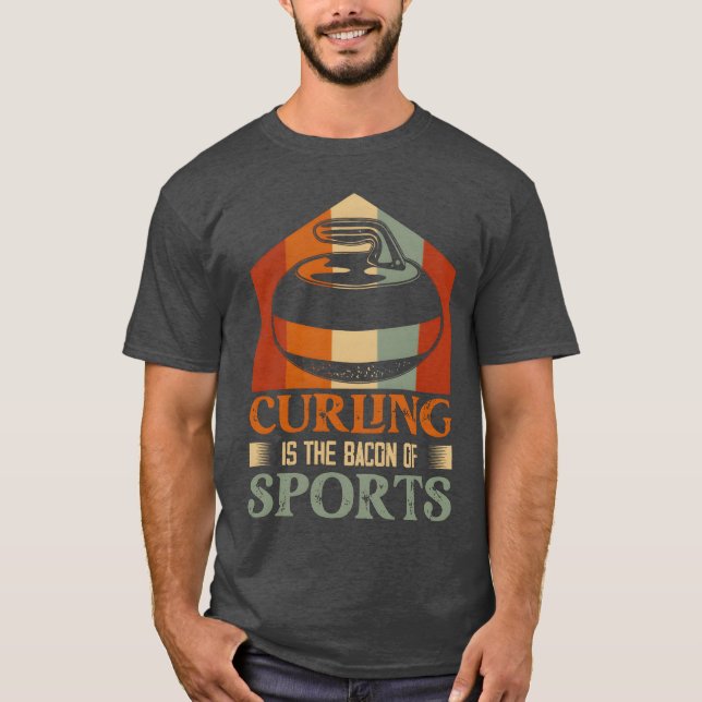 Camiseta Curling Ishe Bacon Of Sports Ice Sport Broom Cur b (Anverso)