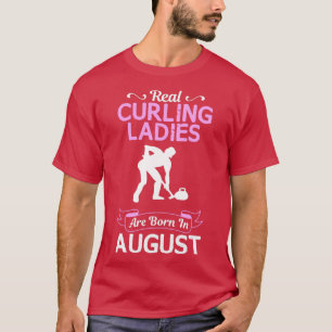 Camiseta Curling Ladie August Funny Design For Gift