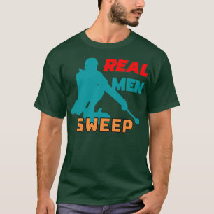 Camiseta Curling Los hombres reales barren el diseño curlin