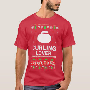 Camiseta Curling Navidades Lover Diseño Gracioso Para Regal