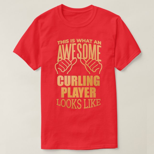 Camiseta Curling Player 3 (Diseño del anverso)