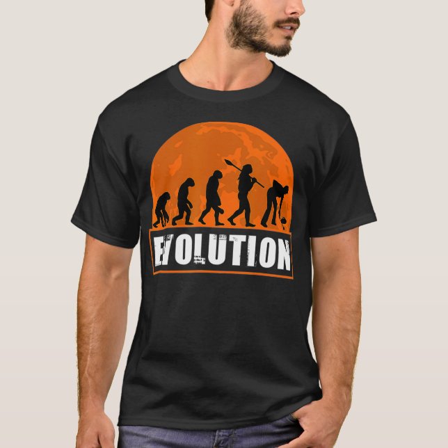 Camiseta Curling Player Funny Curler Human Evolution (Anverso)