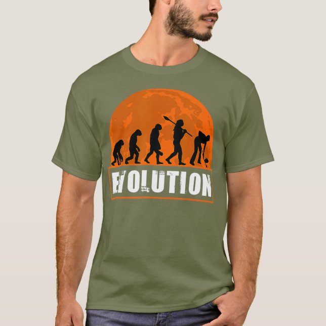 Camiseta Curling Player Funny Curler Human Evolution (Anverso)