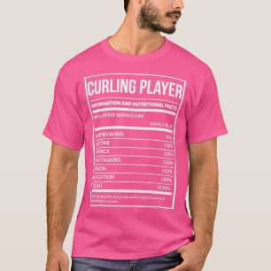 Camiseta Curling Player Funny Curling Nutrition Label para