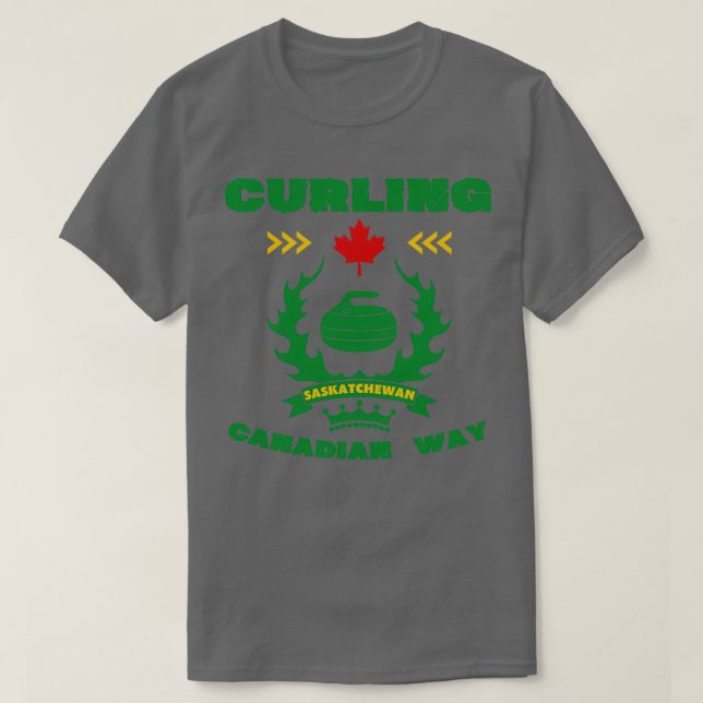 Camiseta Curling por vía canadiense Saskatchewan (Diseño del anverso)