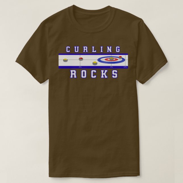 Camiseta Curling Rocas Silver BackGround (Diseño del anverso)
