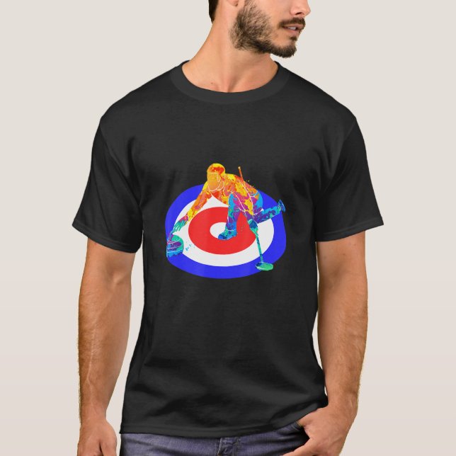 Camiseta Curling Shirt American Flag Curling Player (Anverso)