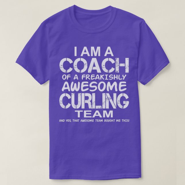 Camiseta Curling Soy entrenador de un marimacho increíbleme (Diseño del anverso)