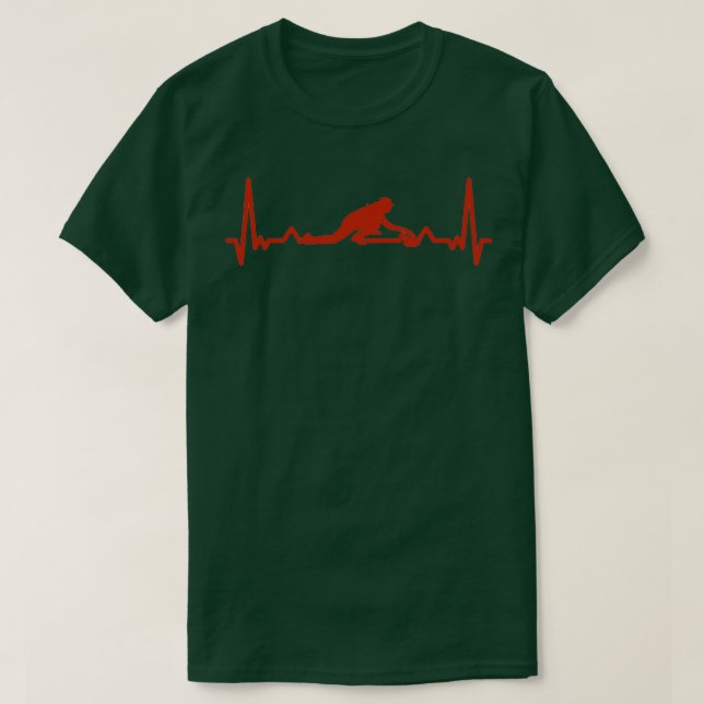 Camiseta Curling Sport Heartbeat Line 3 (Diseño del anverso)