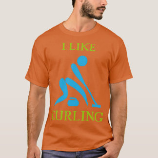 Camiseta Curling Sport Sporty Gift Movement Diversión Ice S