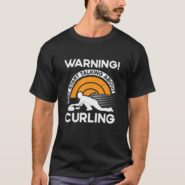 Camiseta Curling Stick Sports Design Para Curlers (Anverso)