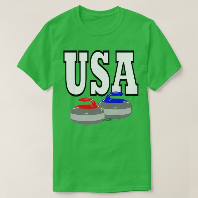 CAMISETA CURLING STONES EE.UU. (Diseño del anverso)