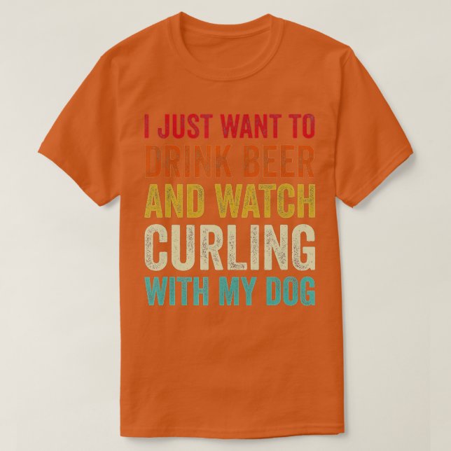 Camiseta Curling y mi Perro Funny Curling Fan -gigapixel-st (Diseño del anverso)