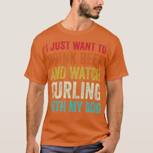 Camiseta Curling y mi Perro Funny Curling Fan -gigapixel-st
