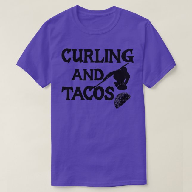 Camiseta Curling Y Tacos Graciosos Regalos Para Curar Lover (Diseño del anverso)