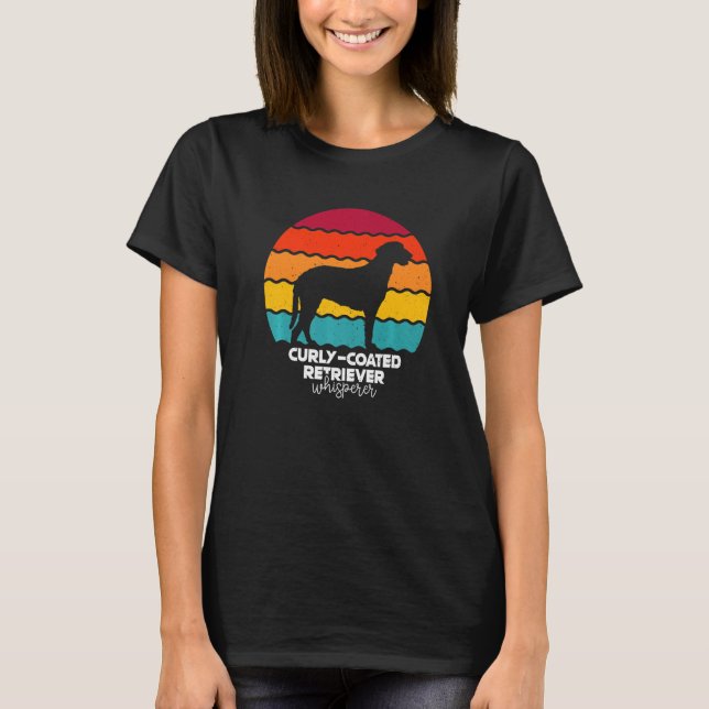 Camiseta Curly-Coated Retriever Whisperer Retro Vintage Pre (Anverso)