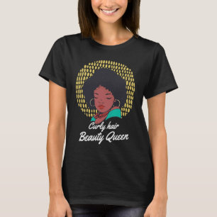 Camiseta Curly hair Beauty Queen Curly Afro Melanin