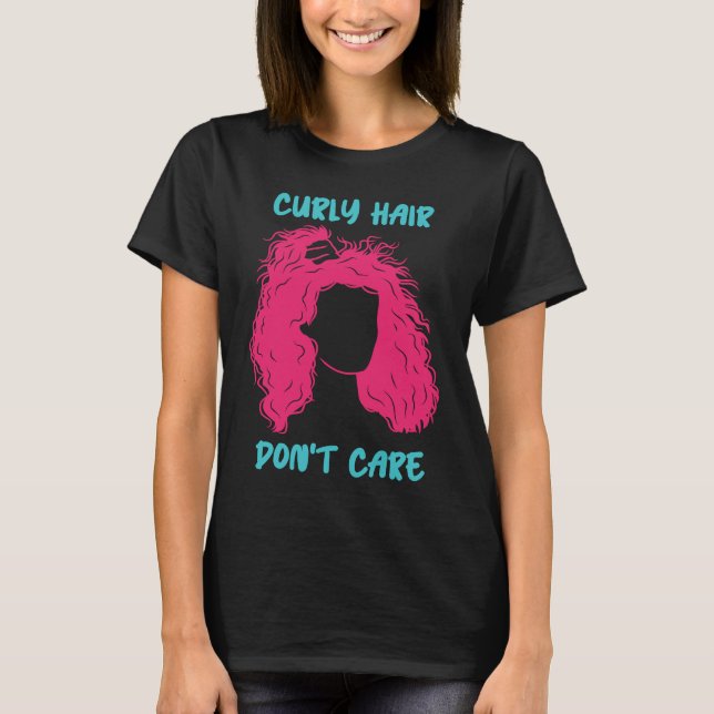 Camiseta Curly Hair no le importa Curly Afro Melanin (Anverso)