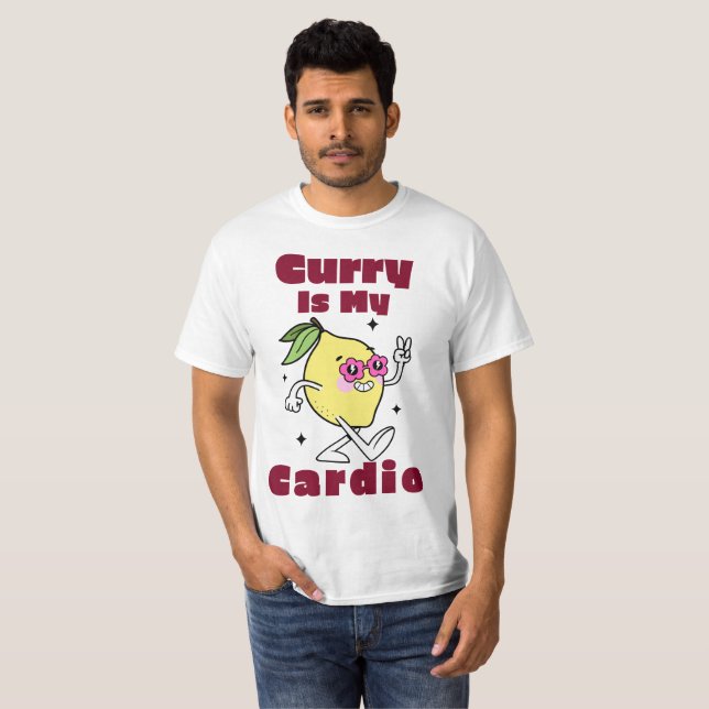 Camiseta Curry Es Mi Cardio Amante Del Curry (Anverso completo)