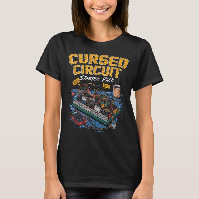 Camiseta Cursed Circuit Starter Pack Funny Electronics Hall (Anverso)