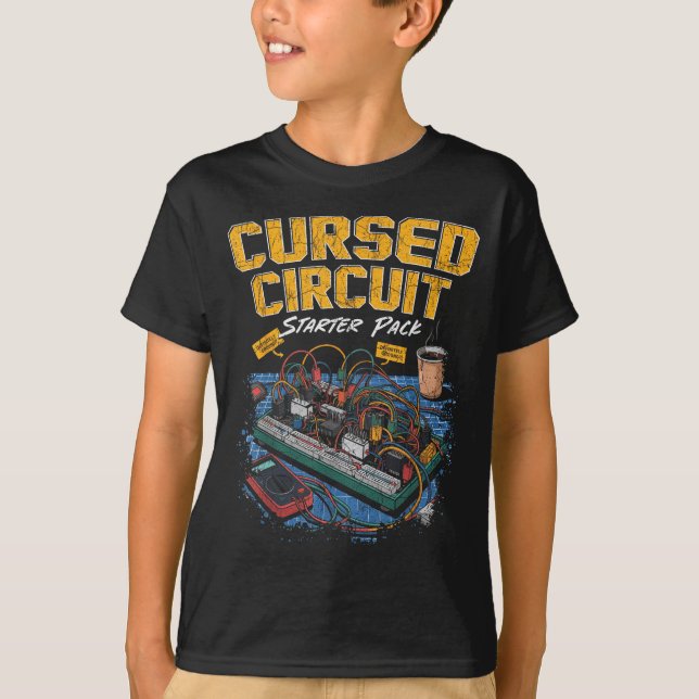 Camiseta Cursed Circuit Starter Pack Funny Electronics Hall (Anverso)