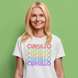Camiseta Cursillo de colores en arcoiris de colores