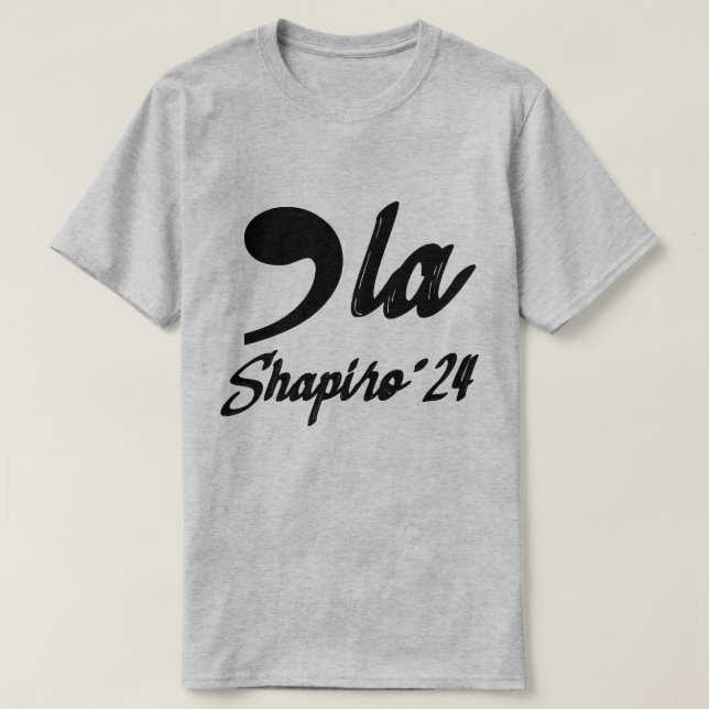 Camiseta Cursiva Comma-La Kamala Harris Shapiro 2024 (Diseño del anverso)