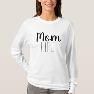 Camiseta Cursiva de vida de mamá moderna